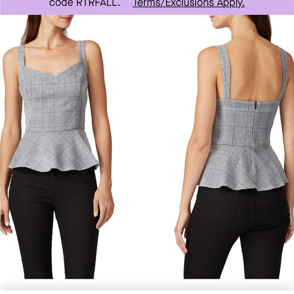 Waverly Grey Kelci Plaid Peplum Top - Picture 4 of 5